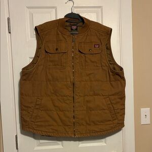 Wrangler Carhartt-Style Tan Quilted Work Vest